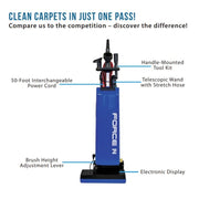 sandia 60 1000 force 14 upright vacuum 14 cleaning path and 4000 rpm brush speed specs.