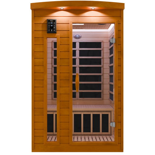 SaunaSpa SC-SS0015-0S infrared sauna front view on white