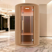 SaunaSpa SC-SS0025-0S infrared sauna in a home setting