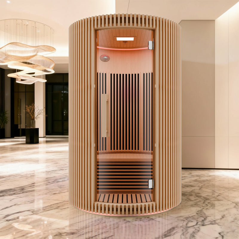 SaunaSpa SC-SS0025-0S infrared sauna in a home setting