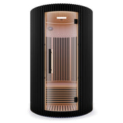 SaunaSpa SC-SS0025-0SBK infrared sauna in black, front view on white