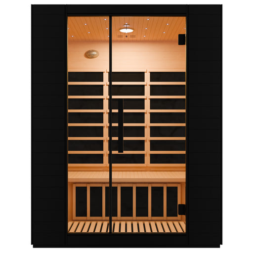 SaunaSpa SC-SS0029-0S infrared sauna front view on white