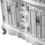 Silkroad Exclusive HYP-0145-WM-UWC-48 close-up of carved door panels, cabriole leg and dark hardware
