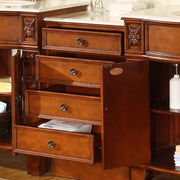 Silkroad Exclusive HYP-0204-CM-UIC-84 close-up of the open drawers and cabinet interior