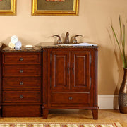 Silkroad Exclusive HYP-0207-BB-UIC-49 installed with the drawer bank on the left of the sink cabinet