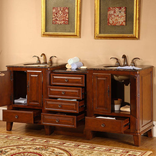 Silkroad Exclusive HYP-0207-BB-UIC-76 all doors and drawers open across the three modules