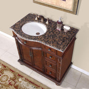 Silkroad Exclusive HYP-0213-BB-UWC-36-L three-quarter view from above showing the top and sink