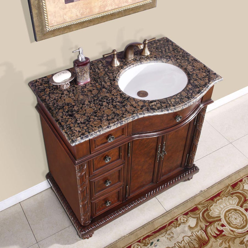 Silkroad Exclusive HYP-0213-BB-UWC-36-R three-quarter view from above showing the top and sink