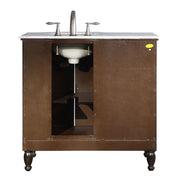 Silkroad Exclusive HYP-0902-WM-UWC-38-R back view on white showing the plumbing cutout