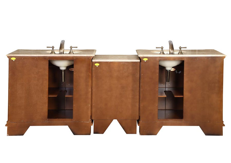 Silkroad Exclusive HYP-0904-T-UIC-95 back view on white showing both plumbing cutouts