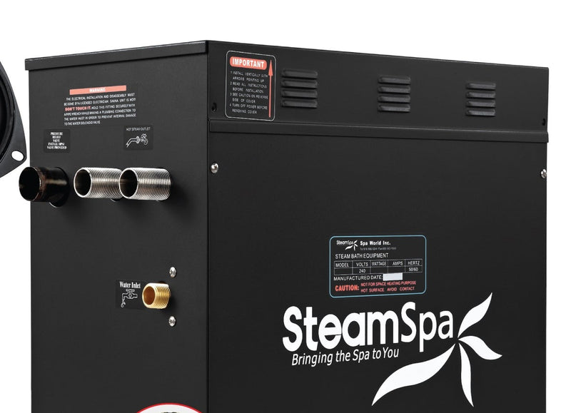 SteamSpa BKT1050BN-A 10.5 kW steam generator, front three-quarter view