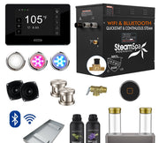 SteamSpa BKT1050BN-ADP 10.5 kW steam generator package with steamheads, controls and accessories