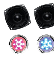 SteamSpa BKT1200BN-A two speakers with the chromatherapy lights