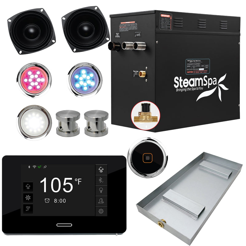SteamSpa BKT1200BN-A 12 kW steam generator package with steamheads, controls and accessories