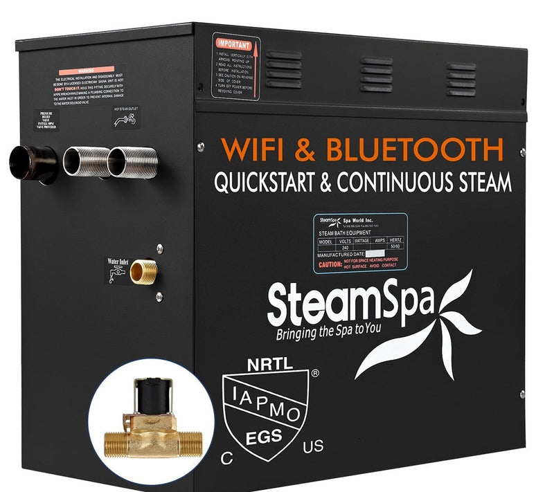 SteamSpa BKT1200BN-ADP 12 kW steam generator, front three-quarter view