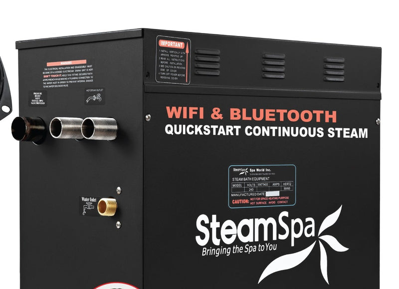 SteamSpa BKT1200CH-A 12 kW steam generator, front three-quarter view