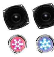 SteamSpa BKT1200CH-A two speakers with the chromatherapy lights