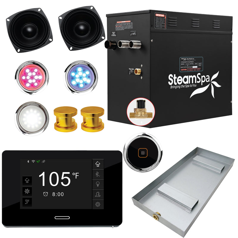 SteamSpa BKT1200GD-A 12 kW steam generator package with steamheads, controls and accessories