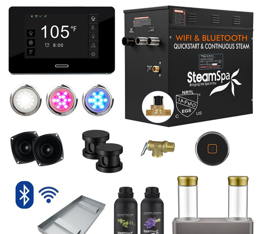 SteamSpa BKT1200MK-ADP 12 kW steam generator package with steamheads, controls and accessories