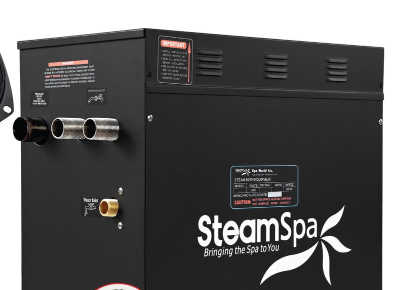 SteamSpa BKT1200ORB-A 12 kW steam generator, front three-quarter view