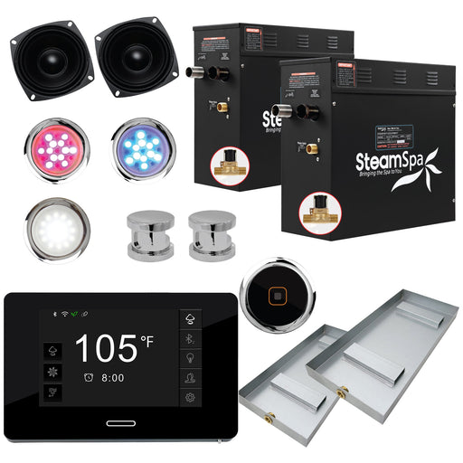 SteamSpa BKT1500CH-A 15 kW steam generator package with steamheads, controls and accessories