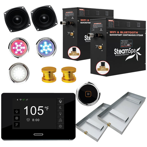 SteamSpa BKT1500GD-A 15 kW steam generator package with steamheads, controls and accessories