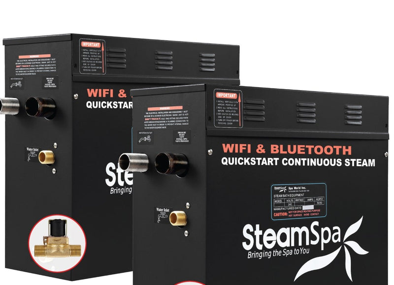 SteamSpa BKT1800GD-A 18 kW two generator units, front three-quarter view