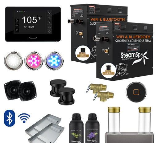 SteamSpa BKT1800MK-ADP 18 kW steam generator package with steamheads, controls and accessories