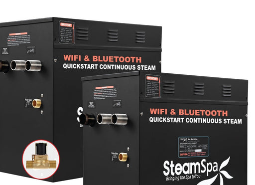 SteamSpa BKT2100BN-A 21 kW two generator units, front three-quarter view