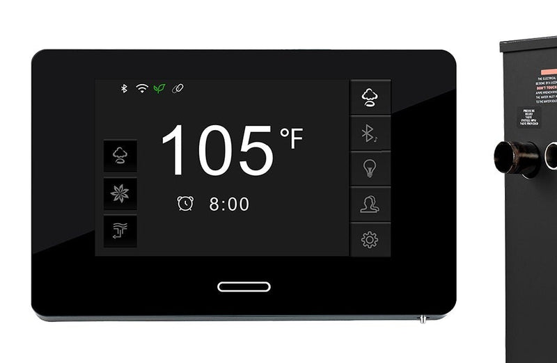 SteamSpa BKT2100CH-ADP touchscreen control panel with temperature display