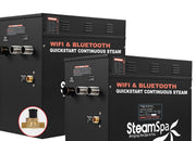 SteamSpa BKT2100ORB-A 21 kW two generator units, front three-quarter view