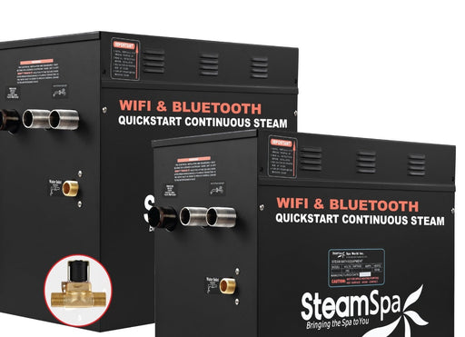 SteamSpa BKT2100ORB-A 21 kW two generator units, front three-quarter view