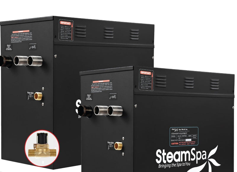 SteamSpa BKT2400CH-A 24 kW two generator units, front three-quarter view