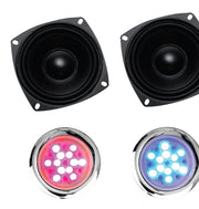 SteamSpa BKT450CH-A two speakers with the chromatherapy lights