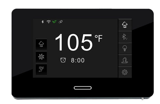 SteamSpa BKT450GD-ADP touchscreen control panel with temperature display