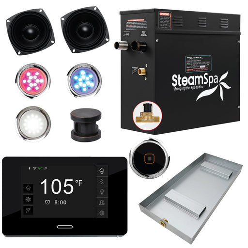 SteamSpa BKT450ORB-A 4.5 kW steam generator package with steamheads, controls and accessories