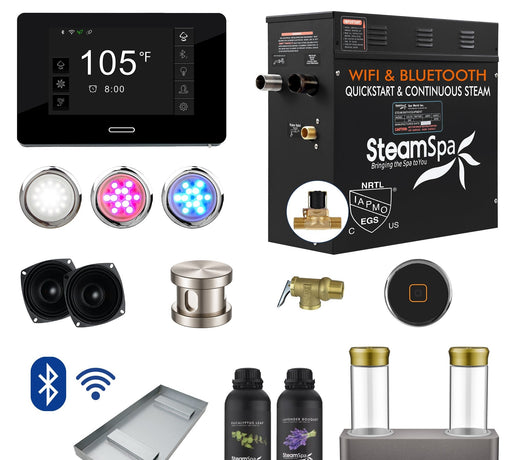 SteamSpa BKT600BN-ADP 6 kW steam generator package with steamheads, controls and accessories