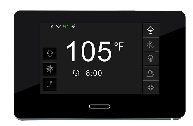 SteamSpa BKT600GD-ADP touchscreen control panel with temperature display