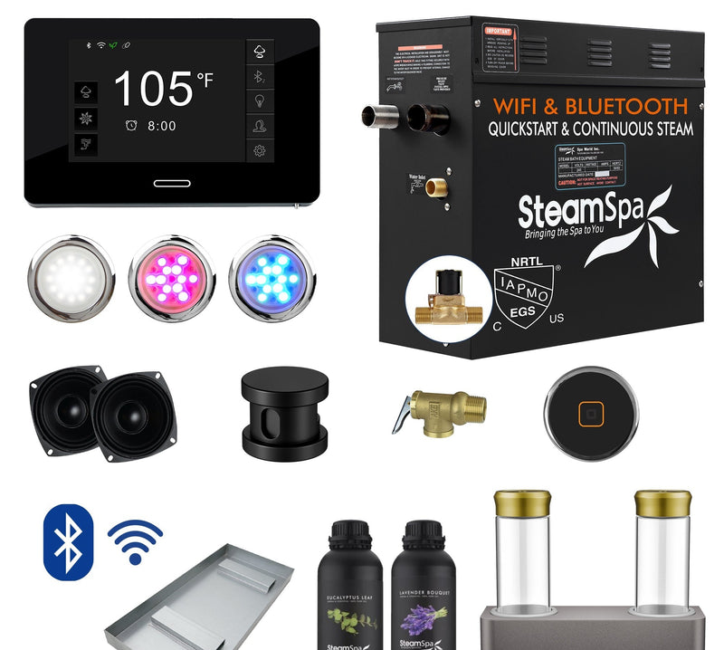 SteamSpa BKT600MK-ADP 6 kW steam generator package with steamheads, controls and accessories