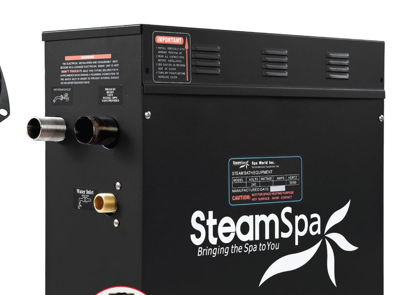 SteamSpa BKT750GD-A 7.5 kW steam generator, front three-quarter view