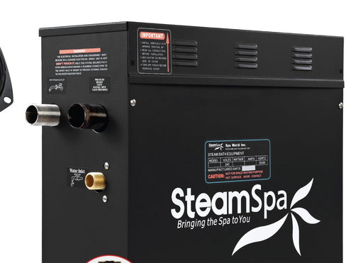 SteamSpa BKT900ORB-A 9 kW steam generator, front three-quarter view
