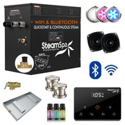SteamSpa BKW1050BN-A 10.5 kW steam generator package with steamheads, controls and accessories