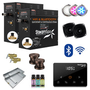 SteamSpa BKW1500ORB-A 15 kW steam generator package with steamheads, controls and accessories