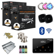 SteamSpa BKW1800BN-A 18 kW steam generator package with steamheads, controls and accessories