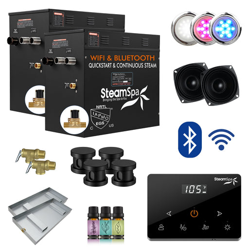 SteamSpa BKW2400MK-A 24 kW steam generator package with steamheads, controls and accessories
