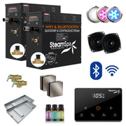 SteamSpa BKWS1500BN-A 15 kW steam generator package with steamheads, controls and accessories