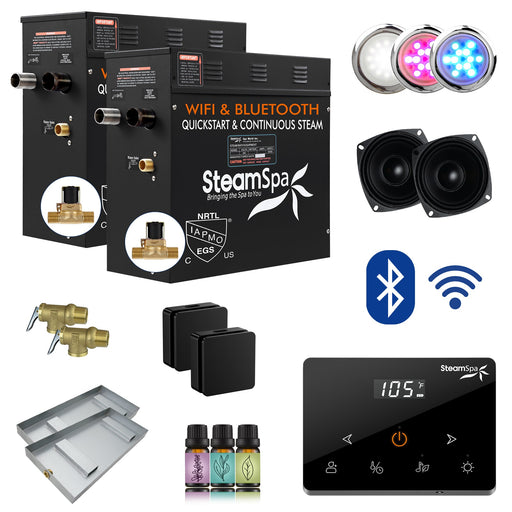 SteamSpa BKWS1500MK-A 15 kW steam generator package with steamheads, controls and accessories