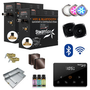 SteamSpa BKWS1800ORB-A 18 kW steam generator package with steamheads, controls and accessories