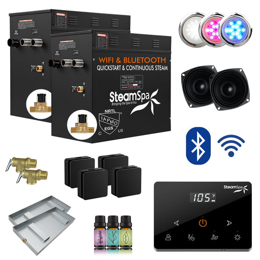 SteamSpa BKWS2100MK-A 21 kW steam generator package with steamheads, controls and accessories