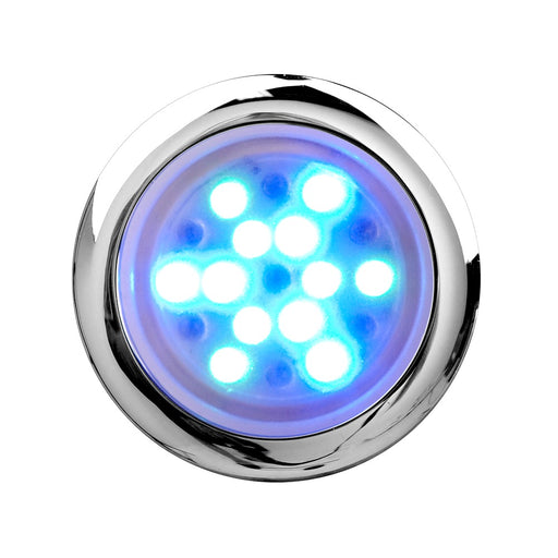 SteamSpa G-CLIGHT steam shower accessory with blue LEDs and chrome ring
